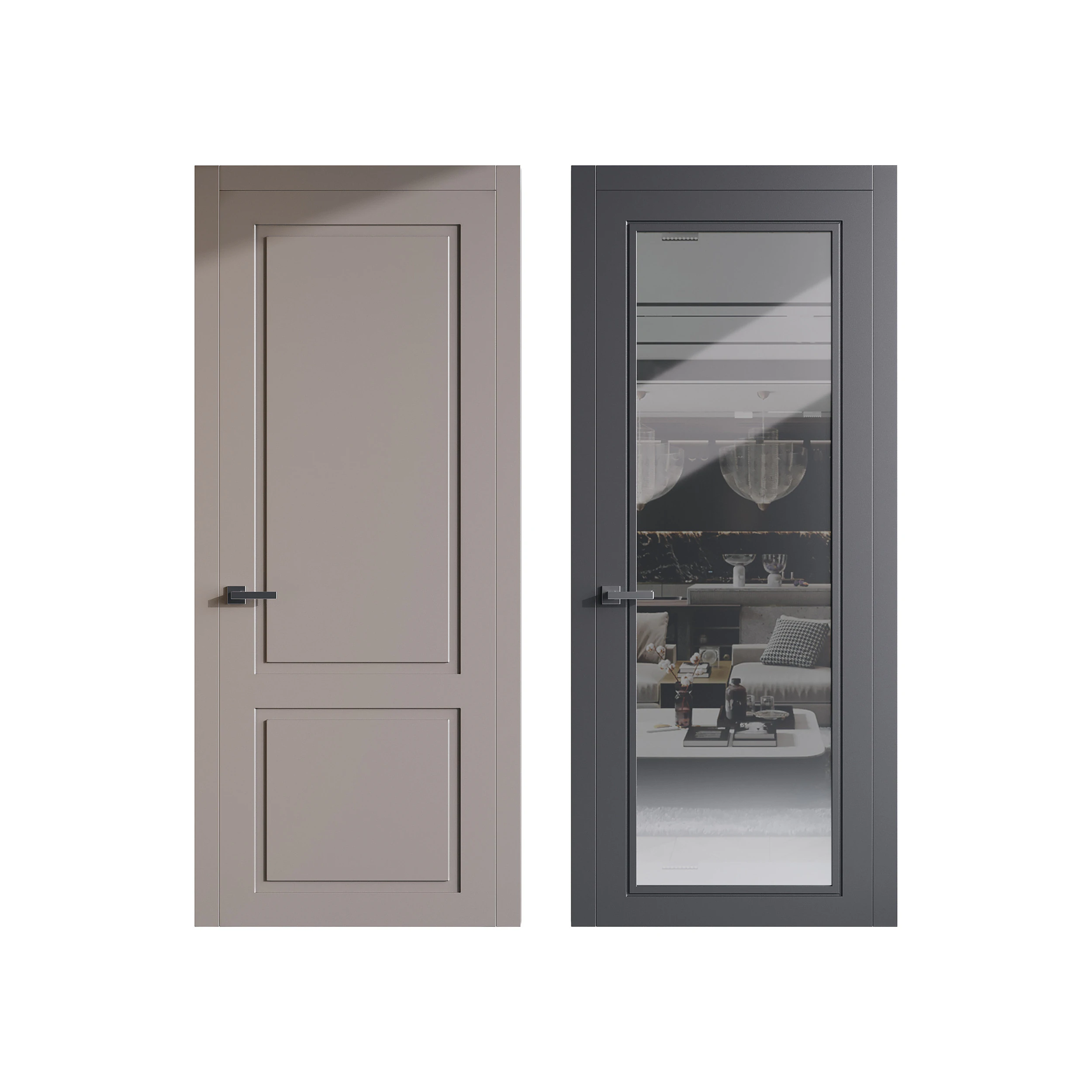 Modern entrance door 90 3D Model .c4d .max .obj .3ds .fbx .stl .blend 