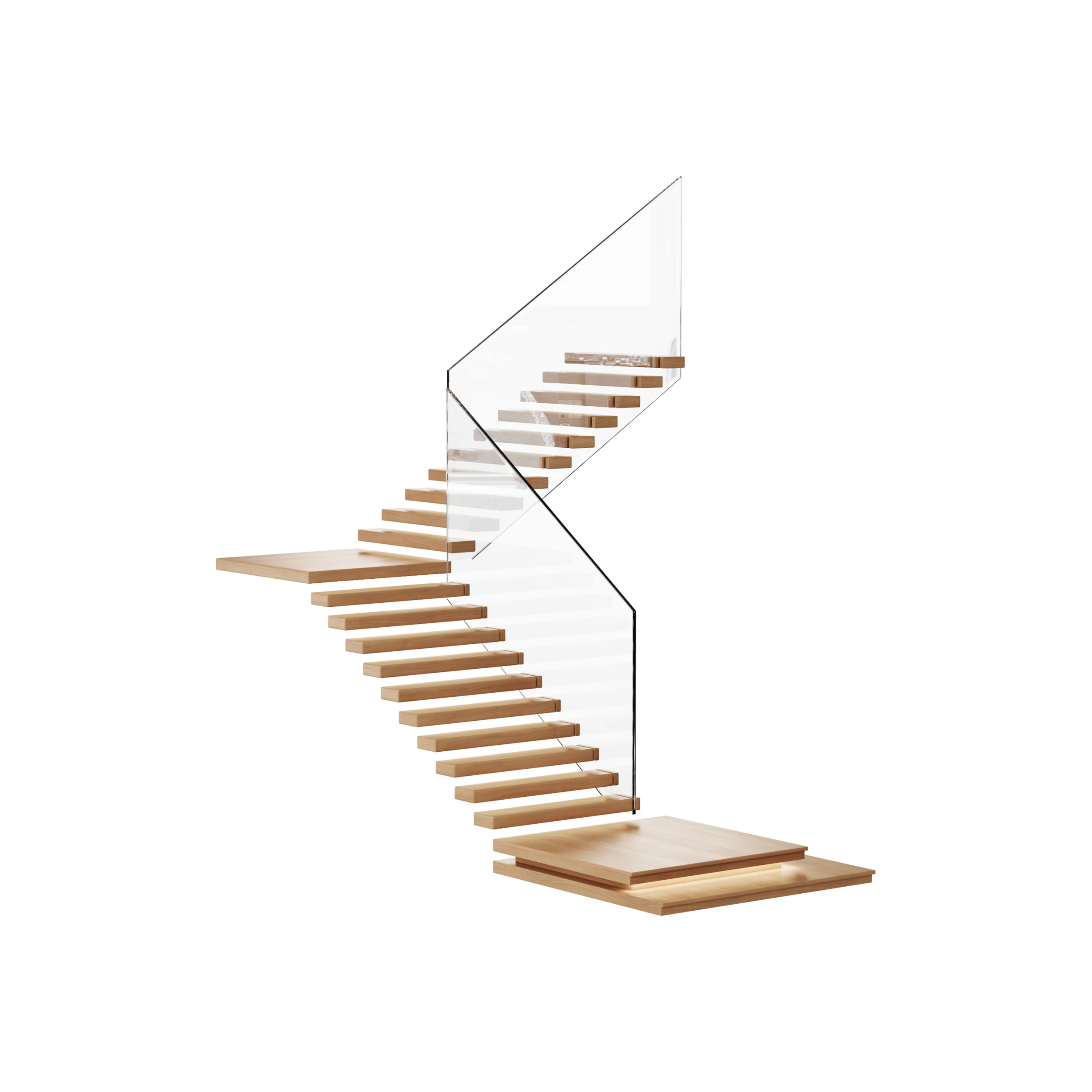 Stairs 3D Model .c4d .max .obj .3ds .fbx .stl .blend