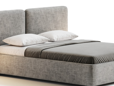 Tadao bed with compartment 3D मॉडल