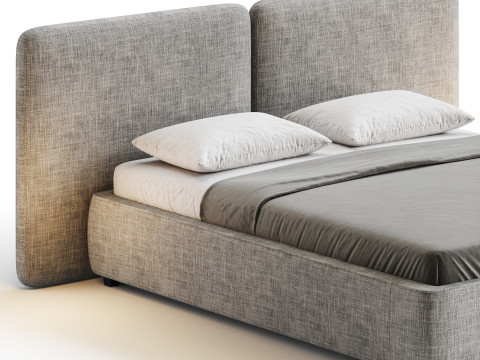Tadao bed with compartment 3D मॉडल