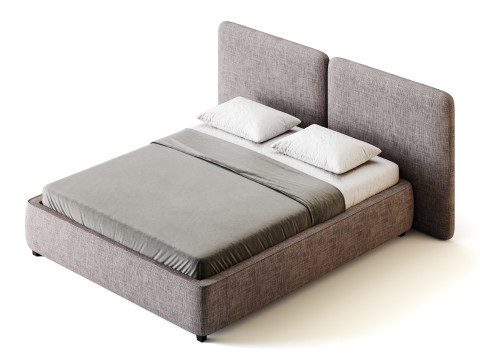Tadao bed with compartment 3D मॉडल