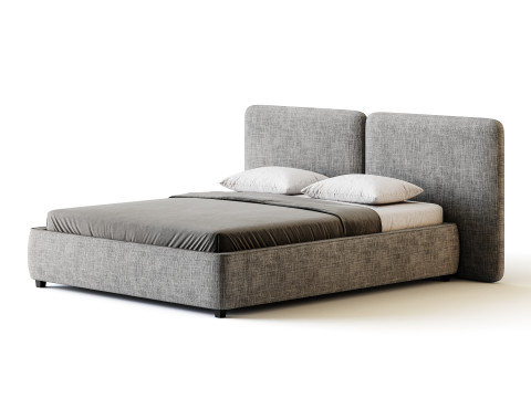 Tadao bed with compartment 3D मॉडल