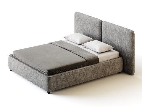 Tadao bed with compartment 3D मॉडल
