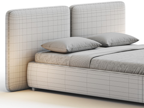 Tadao bed with compartment 3D मॉडल
