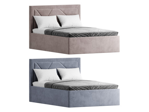 The bed Siesta Alba beige 3D Model