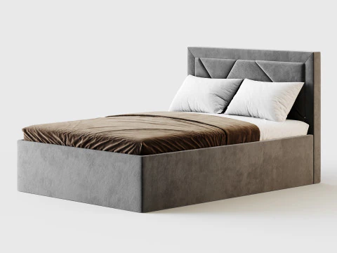 Ł&oacute;żko Siesta Alba beżowe Model 3D