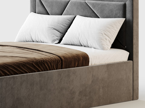 The bed Siesta Alba beige Modelo 3D