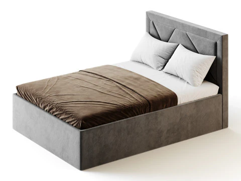 Ł&oacute;żko Siesta Alba beżowe Model 3D