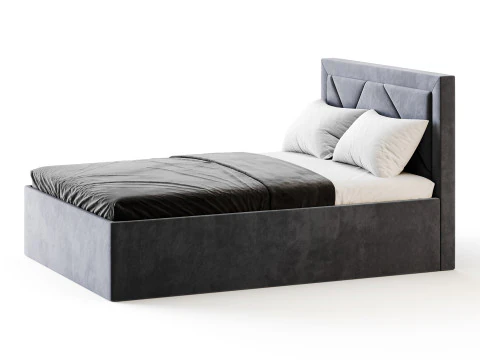 Ł&oacute;żko Siesta Alba beżowe Model 3D