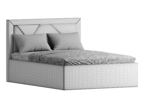 Ł&oacute;żko Siesta Alba beżowe Model 3D