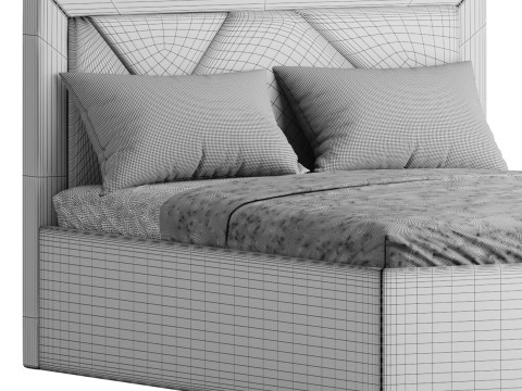 The bed Siesta Alba beige Modelo 3D