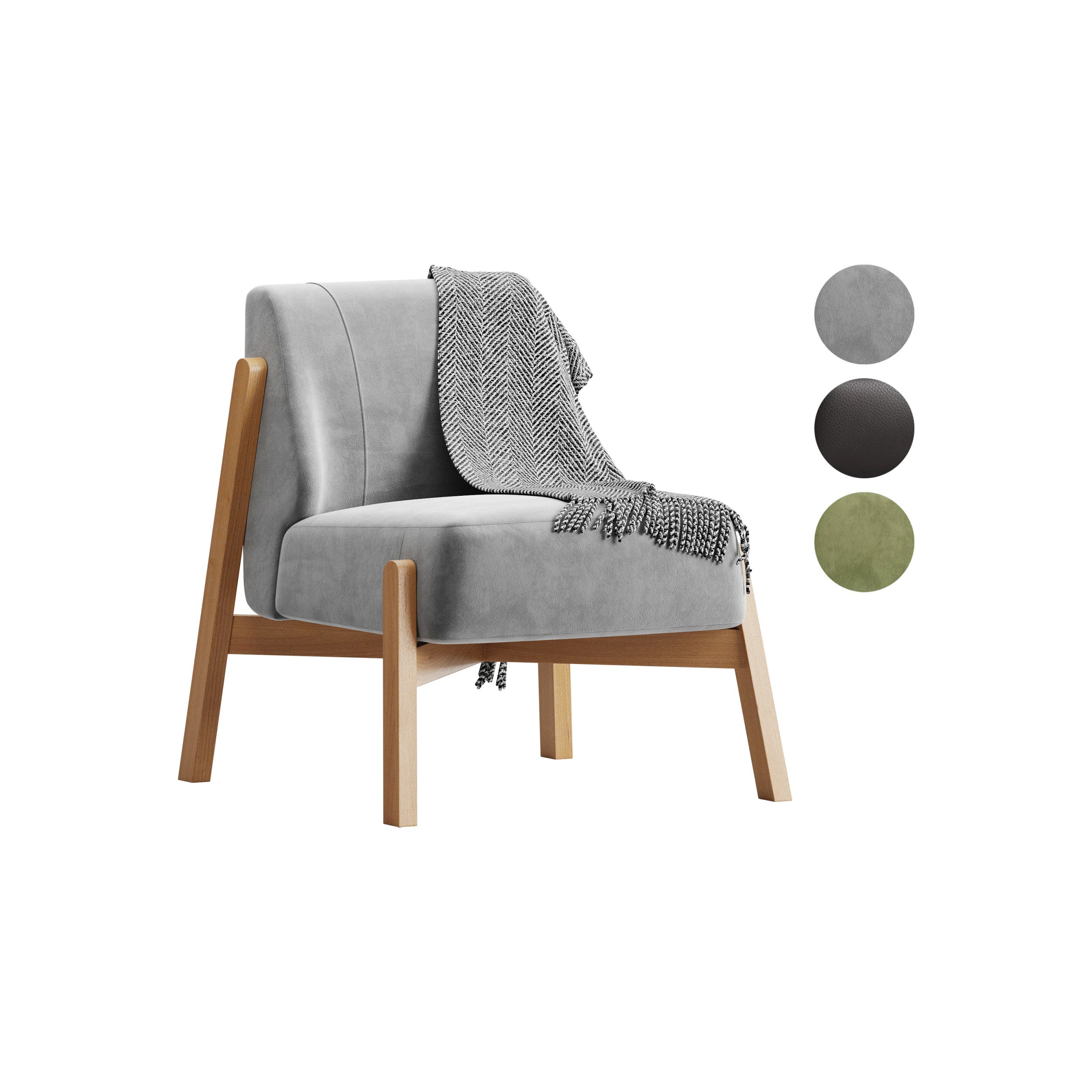 The Hardy armchair 3D Model .c4d .max .obj .3ds .fbx .stl .blend 
