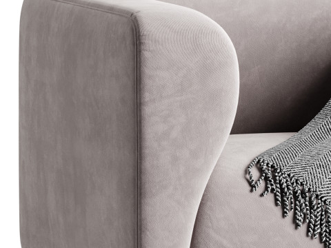 Veneto Velvet Poudre Armchair 3Dモデル