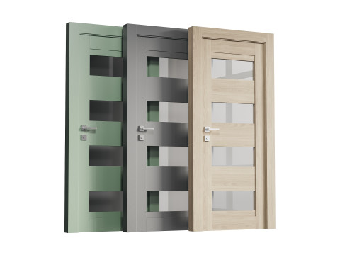 Modern interior door 16 Modelo 3D