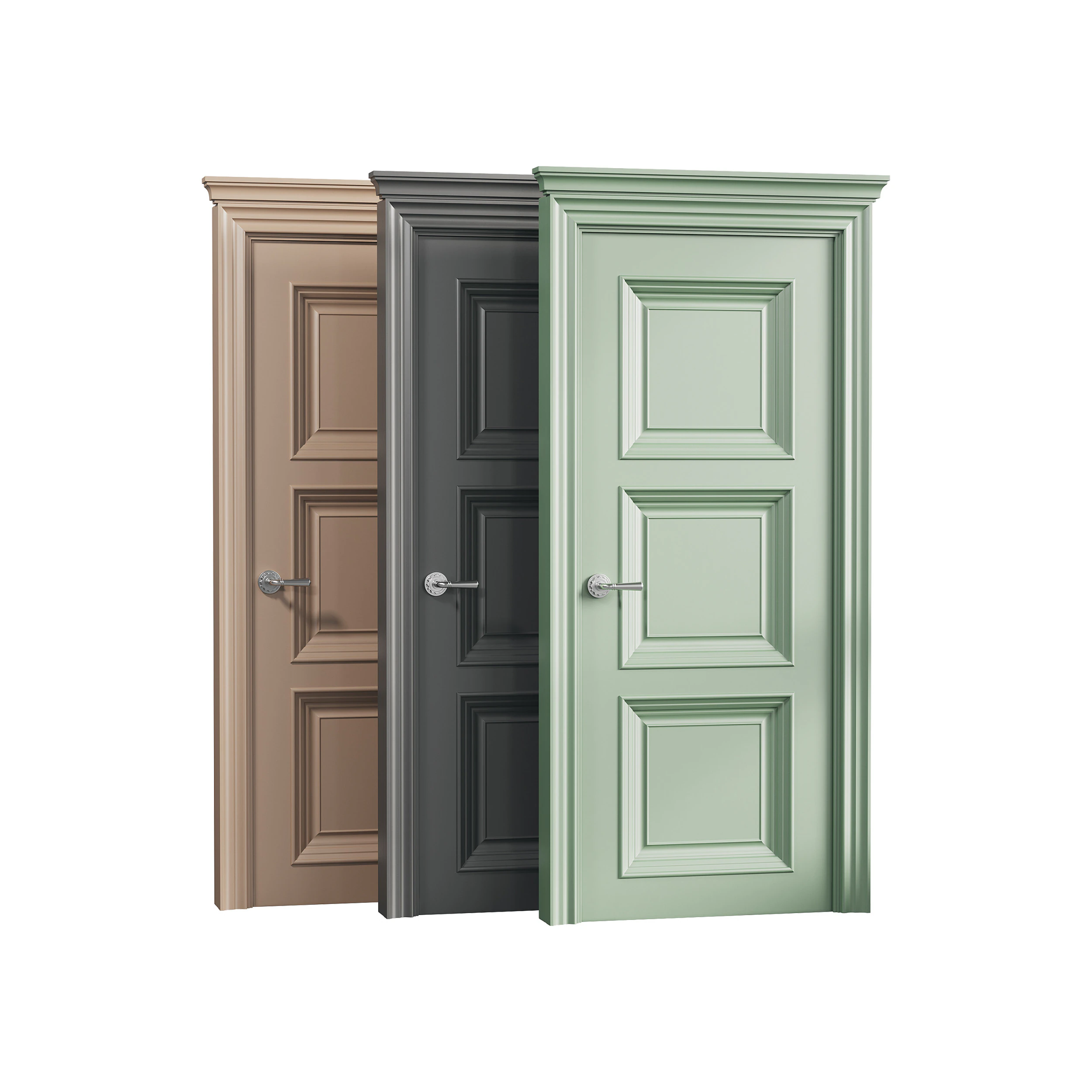 Modern interior door 18 3D Model .c4d .max .obj .3ds .fbx .stl .blend 