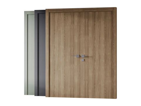 ऑप्टिमा शैम्बोर डबल दरवाजे बेल्डिन्नी मॉडर्न इंटीरियर डोर 2 3D मॉडल