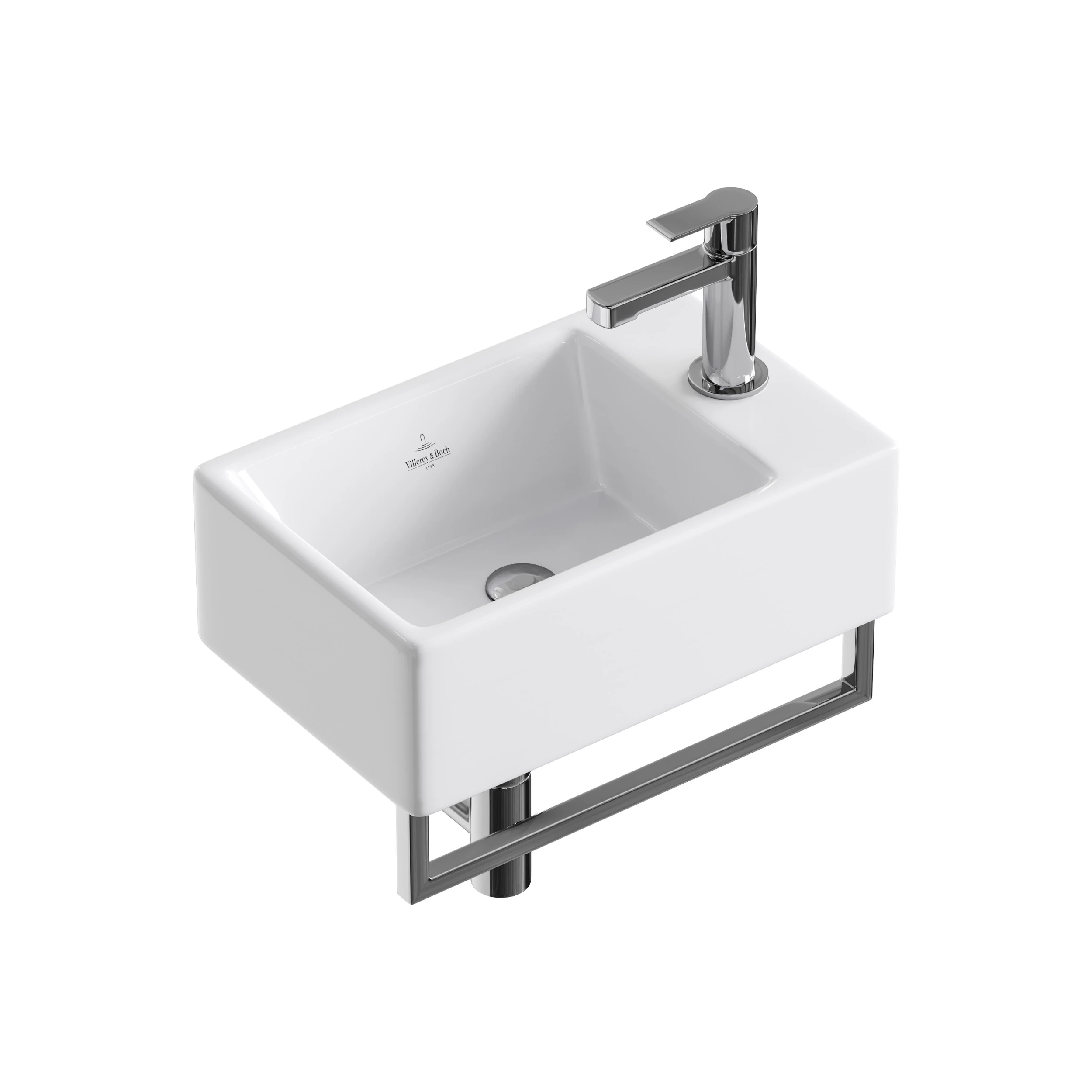 Villeroy Boch Memento Basin and Towel Rail Bundle 3D Model .c4d .max .obj .3ds .fbx .stl .blend 