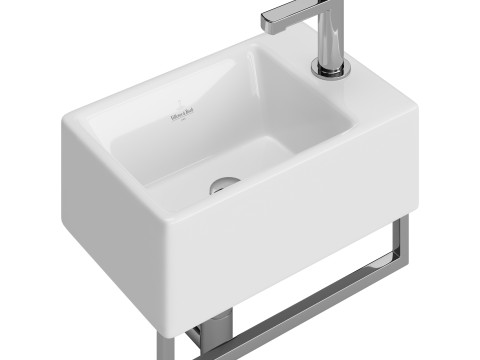 Villeroy Boch Memento Basin and Towel Rail Bundle Modello 3D