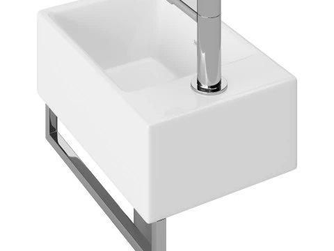 Villeroy Boch Memento Basin and Towel Rail Bundle 3D Model