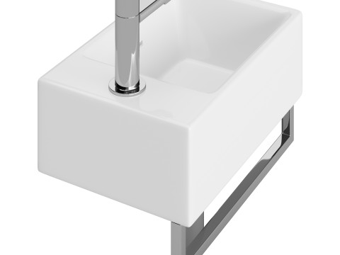 Villeroy Boch Memento Basin and Towel Rail Bundle Modello 3D