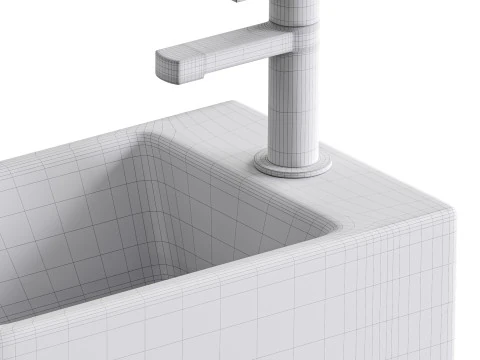 Villeroy Boch Memento Basin and Towel Rail Bundle 3D Model