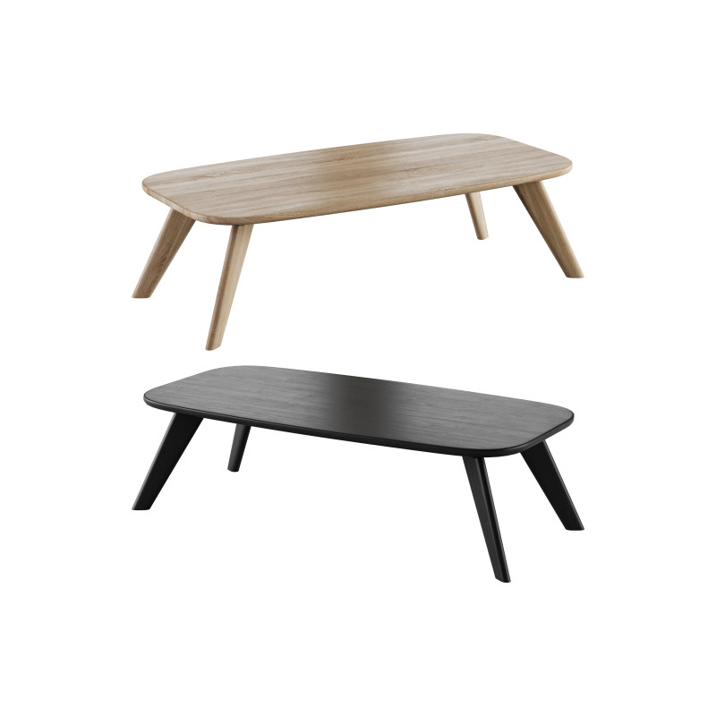 Wooden coffee table 3D Model .c4d .max .obj .3ds .fbx .stl .blend 