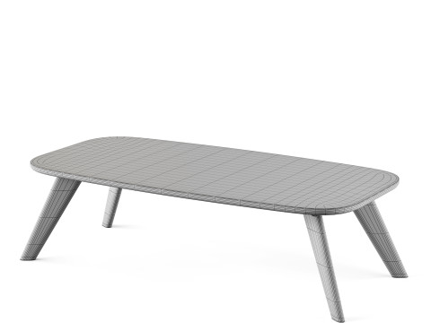 Wooden coffee table 3D Model