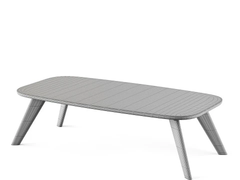 Wooden coffee table 3D Model