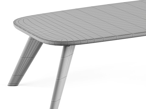 Wooden coffee table 3D Model