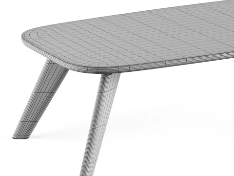 Wooden coffee table 3D Model