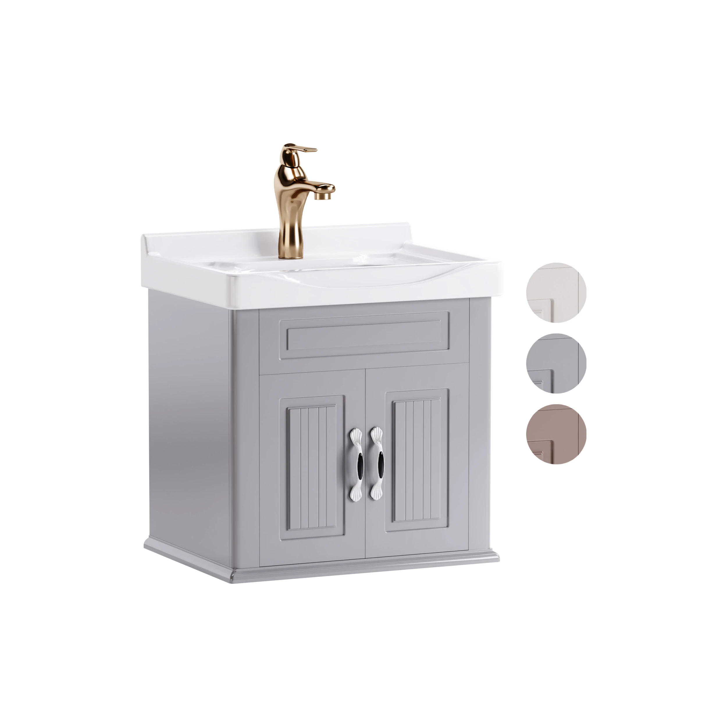 Adeline Large Wall Mounted Cabinet Vanity Bathroom Sink 3D Model .c4d .max .obj .3ds .fbx .stl .blend 