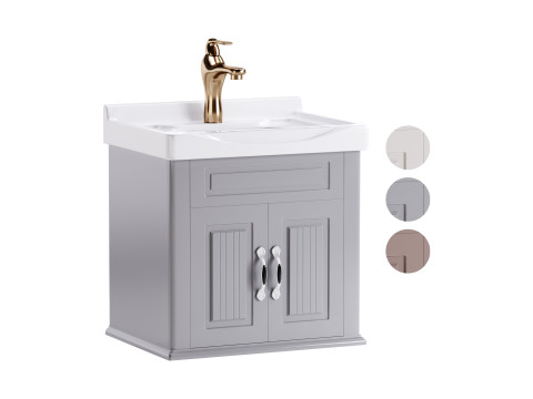 Adeline Large Wall Mounted Cabinet Vanity Bathroom Sink Model 3D