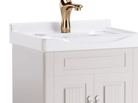 Adeline Large Wall Mounted Cabinet Vanity Bathroom Sink 3D Model