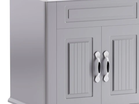 Adeline Large Wall Mounted Cabinet Vanity Bathroom Sink 3D Model