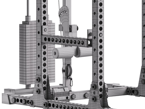 ATX Power Rack Modelo 3D