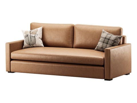 Benjara 86 Inch Fabric Upholstered Sofa 3Dモデル