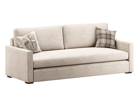 Benjara 86 Inch Fabric Upholstered Sofa 3Dモデル