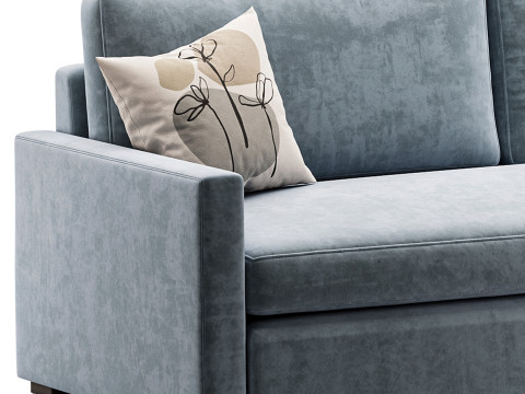 Benjara 86 Inch Fabric Upholstered Sofa 3Dモデル