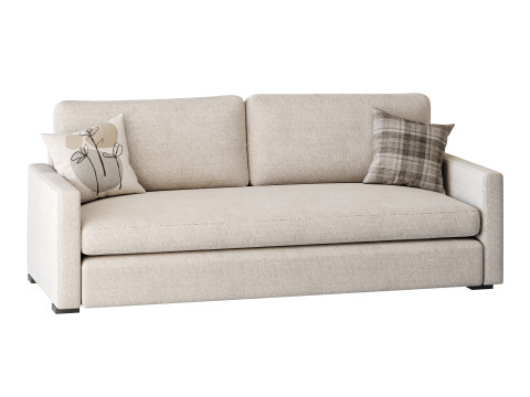 Benjara 86 Inch Fabric Upholstered Sofa 3Dモデル