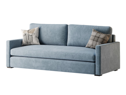 Benjara 86 Inch Fabric Upholstered Sofa 3Dモデル