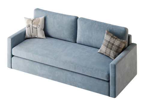 Benjara 86 Inch Fabric Upholstered Sofa 3Dモデル