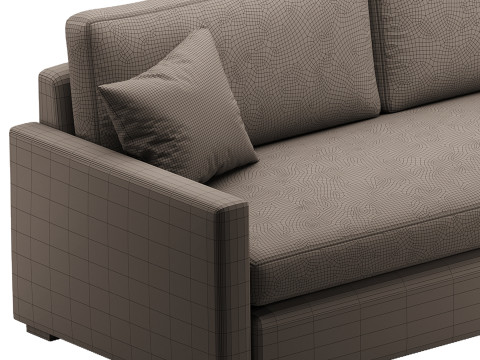 Benjara 86 Inch Fabric Upholstered Sofa 3Dモデル