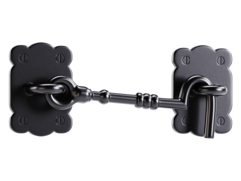 Black Door Latch Lock 3D-Modell