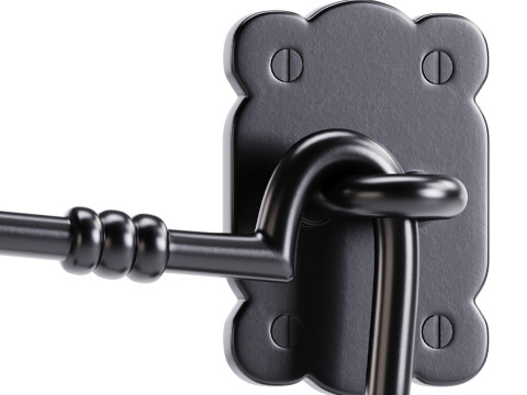Black Door Latch Lock 3D-Modell