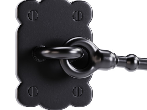 Black Door Latch Lock 3D-Modell