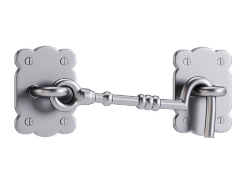 Black Door Latch Lock 3D-Modell
