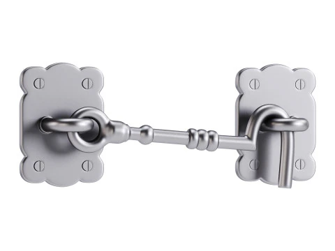 Black Door Latch Lock 3D Model