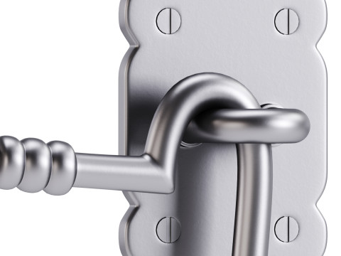Black Door Latch Lock 3D-Modell