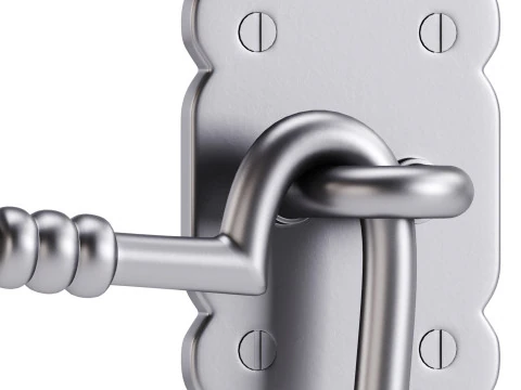 Black Door Latch Lock 3D Model