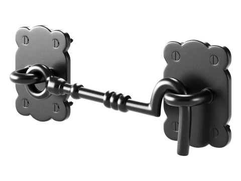 Black Door Latch Lock 3D Model